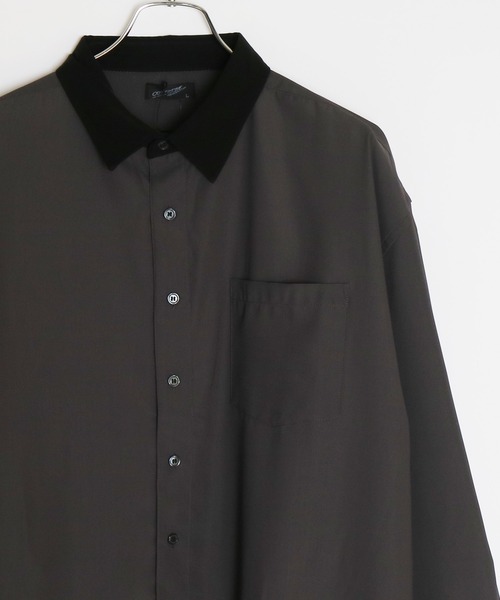 WESTSEA(ウエストシー)の「とろみシャツ ビッグシルエット クレリックシャツ(シャツ/ブラウス・メンズ・ホワイト/ライトブルー/グレイッシュベージュ/チャコール・M/L/XL)」の3枚目の写真