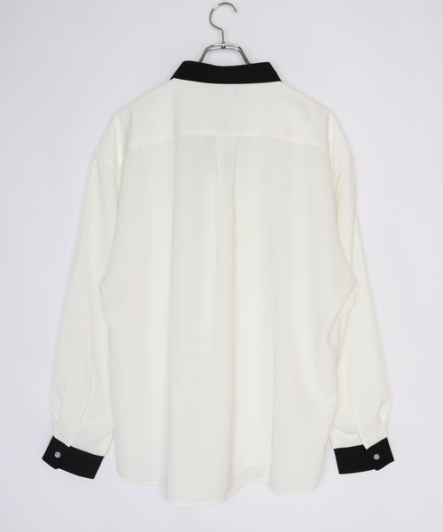 WESTSEA(ウエストシー)の「とろみシャツ ビッグシルエット クレリックシャツ(シャツ/ブラウス・メンズ・ホワイト/ライトブルー/グレイッシュベージュ/チャコール・M/L/XL)」の8枚目の写真