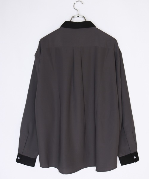 WESTSEA(ウエストシー)の「とろみシャツ ビッグシルエット クレリックシャツ(シャツ/ブラウス・メンズ・ホワイト/ライトブルー/グレイッシュベージュ/チャコール・M/L/XL)」の5枚目の写真