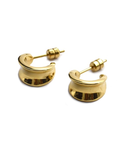 LHME（エルエイチエムイー）の「LHME リーフフープピアス/サージカルステンレス316L（金属アレルギー対応）（ピアス（両耳用）・レディース・シルバー/ゴールド・ONE SIZE）」の8枚目の写真