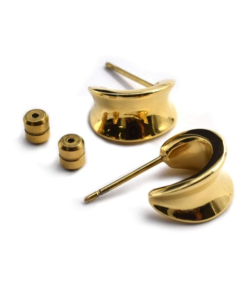 LHME（エルエイチエムイー）の「LHME リーフフープピアス/サージカルステンレス316L（金属アレルギー対応）（ピアス（両耳用）・レディース・シルバー/ゴールド・ONE SIZE）」の15枚目の写真