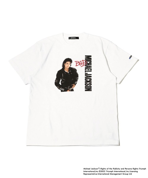 atmos pink(アトモスピンク)の「Michael Jackson x atmos Bad TEE / マイケルジャクソン x アトモス バッド Tシャツ 【SP】(Tシャツ/カットソー・メンズ・ホワイト/ブラック・M/L/XL)」の1枚目の写真