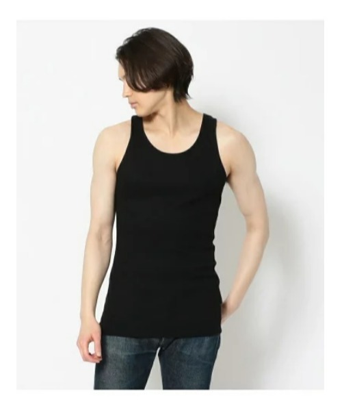 qwerty（クワーティ）の「QWERTY (クワーティ)TANK TOP/タンクトップ（タンクトップ・メンズ・ブラック/ホワイト・L/M）」の2枚目の写真