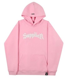 [SUPPLIER] セットアップ対応★ロゴ 裏起毛フーディ 2色 SUPPLIER] セットアップ対応☆ロゴ 裏起毛フーディ 2色