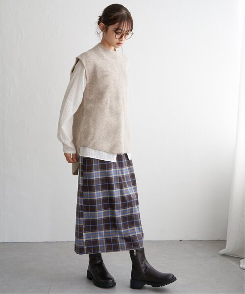 LBC（エルビーシー）の「cafeウールバックスリットベスト（ベスト・レディース・グレー/ブラック/ベージュ・M）」の22枚目の写真