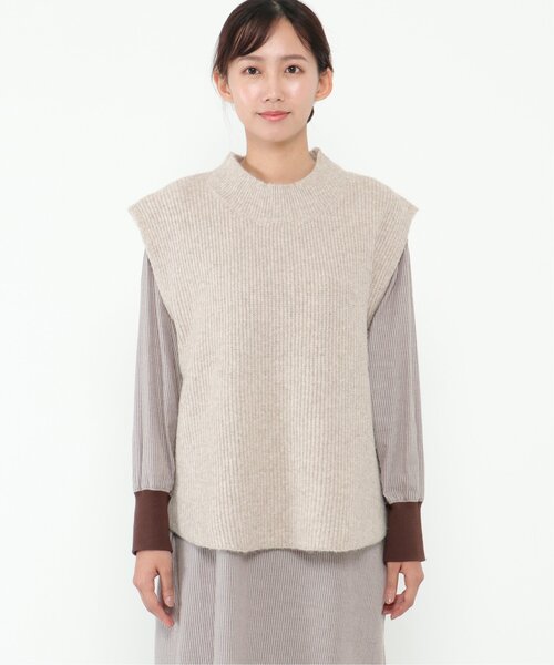 LBC（エルビーシー）の「cafeウールバックスリットベスト（ベスト・レディース・グレー/ブラック/ベージュ・M）」の15枚目の写真