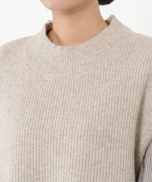 LBC（エルビーシー）の「cafeウールバックスリットベスト（ベスト・レディース・グレー/ブラック/ベージュ・M）」の6枚目の写真