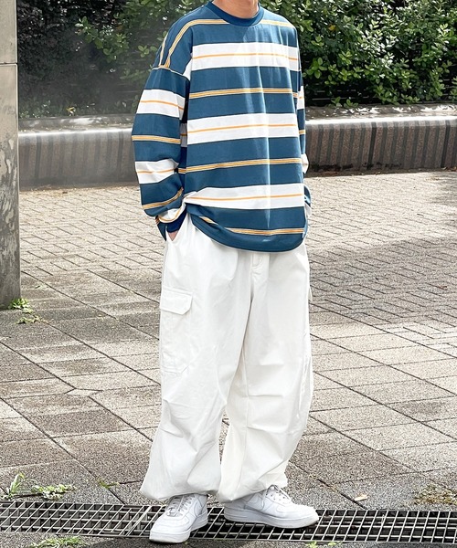 kutir(クティール)の「マルチボーダーロンT(Tシャツ/カットソー・メンズ・ブラック/ネイビー/グリーン・MEDIUM/LARGE)」の21枚目の写真