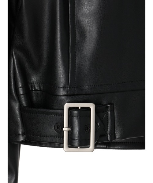 DURAS（デュラス）の「ライダースジャケット（ライダースジャケット・レディース・ブラック/アイボリー/モカ・FREE）」の7枚目の写真