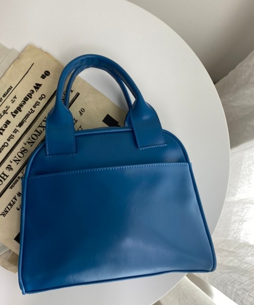 WEGO（ウィゴー）の「WEGO/PUボストンバッグ（ボストンバッグ・レディース・ブルー/ブラック/オフホワイト・FREE）」の15枚目の写真