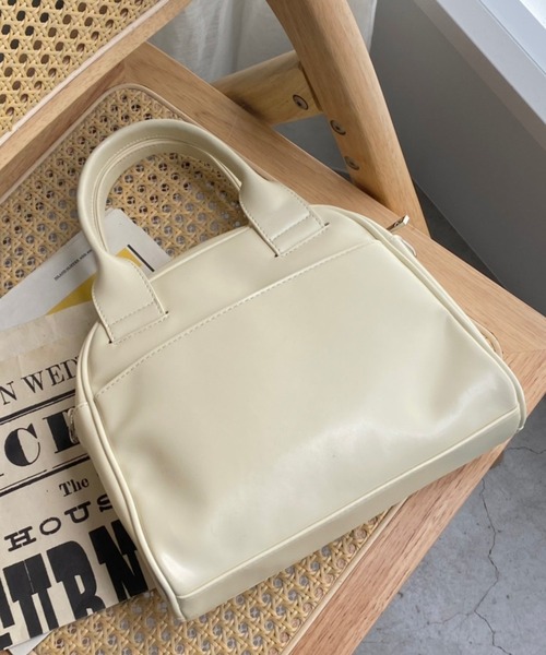 WEGO（ウィゴー）の「WEGO/PUボストンバッグ（ボストンバッグ・レディース・ブルー/ブラック/オフホワイト・FREE）」の17枚目の写真