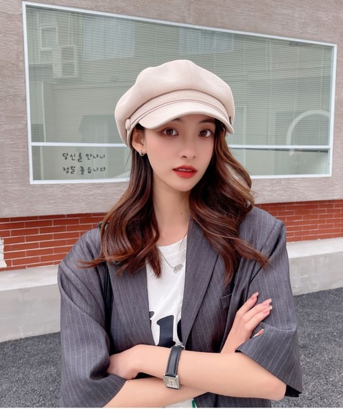 gossip!ロサンゼルス(ゴシップロサンゼルス)の「アルファベットデザインキャスケット(キャスケット・レディース・ホワイト/ベージュ/ブラック・FREE)」の8枚目の写真