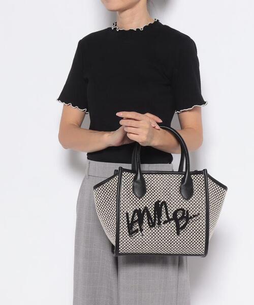 LANVIN en Bleu(ランバンオンブルー)の「ロゴ刺しゅうトートバッグ(トートバッグ・レディース・ベージュ/ブラック・FREE)」の20枚目の写真