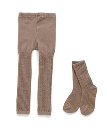 ソックス&ケーブル編みレギンスセット