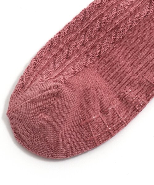 Ampersand（アンパサンド）の「ソックス＆ケーブル編みレギンスセット（レギンス/スパッツ・キッズ・アイボリー/ピンク/ブラウン/チャコール・80/90/100/110/120/140）」の7枚目の写真