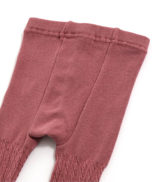 Ampersand（アンパサンド）の「ソックス＆ケーブル編みレギンスセット（レギンス/スパッツ・キッズ・アイボリー/ピンク/ブラウン/チャコール・80/90/100/110/120/140）」の16枚目の写真