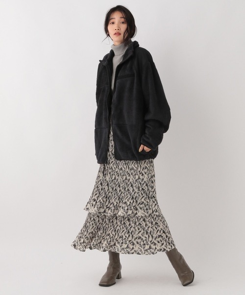 A part by（アパートバイ）の「【ROTHCO】フリースジャケット（ブルゾン・レディース・カーキ/ブラック・FREE）」の3枚目の写真