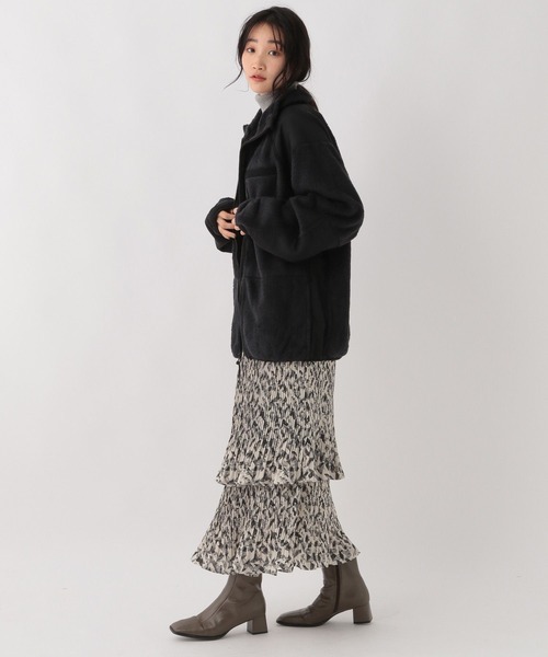 A part by（アパートバイ）の「【ROTHCO】フリースジャケット（ブルゾン・レディース・カーキ/ブラック・FREE）」の4枚目の写真