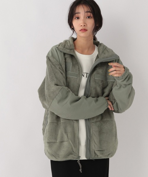 A part by（アパートバイ）の「【ROTHCO】フリースジャケット（ブルゾン・レディース・カーキ/ブラック・FREE）」の8枚目の写真