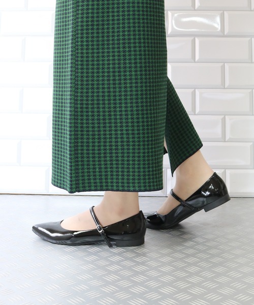 ★新品未使用【metoka】メリージェーンエナメルパンプス　ブラック　23.5 ボウ キャップトゥメリージェーンパンプス - ブラックボックス