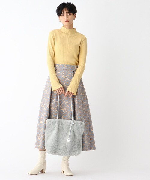 OPAQUE.CLIP(オペークドットクリップ)の「◆フェイクファートートバッグ【A4サイズ収納可】(トートバッグ・レディース・ライトベージュ/グレー/オフホワイト/ダークブラウン・00)」の7枚目の写真