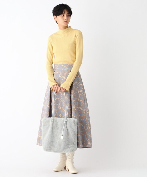 OPAQUE.CLIP(オペークドットクリップ)の「◆フェイクファートートバッグ【A4サイズ収納可】(トートバッグ・レディース・ライトベージュ/グレー/オフホワイト/ダークブラウン・00)」の8枚目の写真