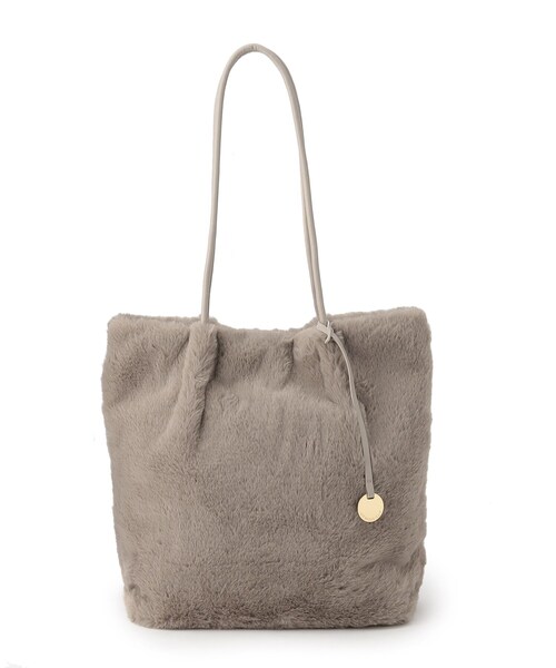 OPAQUE.CLIP(オペークドットクリップ)の「◆フェイクファートートバッグ【A4サイズ収納可】(トートバッグ・レディース・ライトベージュ/グレー/オフホワイト/ダークブラウン・00)」の14枚目の写真