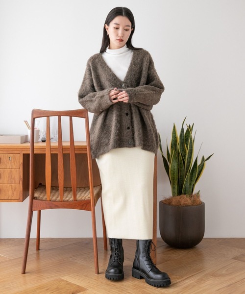 LOWRYS FARM（ローリーズファーム）の「シャギーカーディガン　174971（カーディガン/ボレロ・レディース・ブラウン/ブルー/アイボリー・FREE）」の6枚目の写真