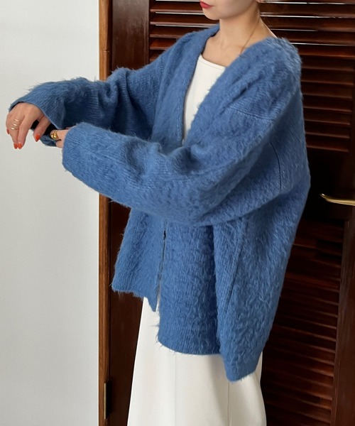 LOWRYS FARM（ローリーズファーム）の「シャギーカーディガン　174971（カーディガン/ボレロ・レディース・ブラウン/ブルー/アイボリー・FREE）」の8枚目の写真