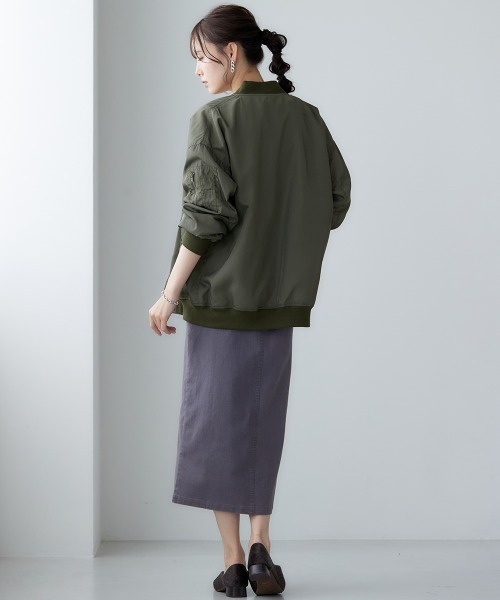 miclat（ミクラ）の「大きいサイズ　MA-1ブルゾン　miclat（MA-1・レディース・カーキ/ブラック・L～LL/3L～4L）」の22枚目の写真