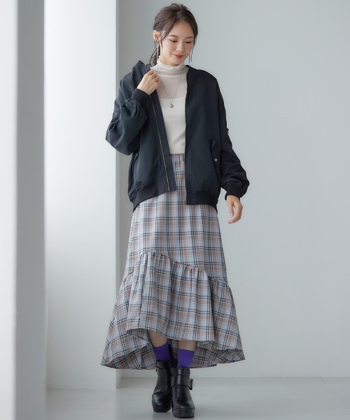 miclat（ミクラ）の「大きいサイズ　MA-1ブルゾン　miclat（MA-1・レディース・カーキ/ブラック・L～LL/3L～4L）」の19枚目の写真