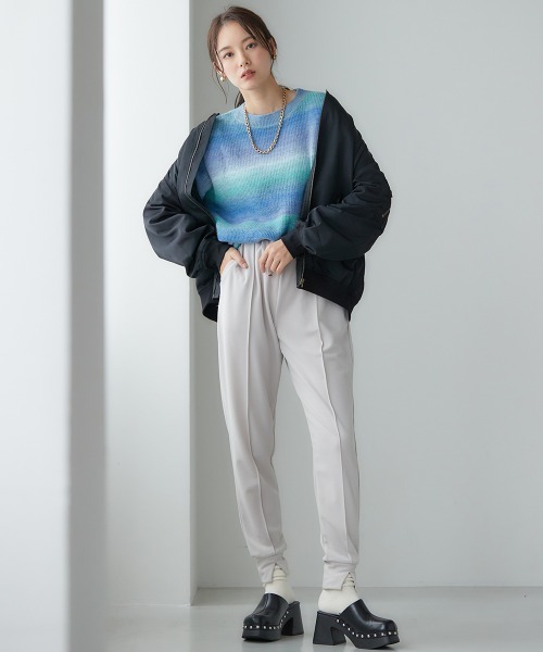 miclat（ミクラ）の「大きいサイズ　MA-1ブルゾン　miclat（MA-1・レディース・カーキ/ブラック・L～LL/3L～4L）」の6枚目の写真