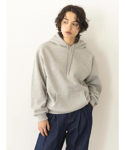 koe（コエ）の「裏起毛スウェットパーカー（パーカー・レディース・ブラック/グリーン/ナチュラル/杢グレー/ピンク・FREE）」の6枚目の写真