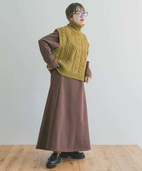 ITEMS URBANRESEARCH（アイテムズ アーバンリサーチ）の「ケーブルニットベスト（ベスト・レディース・チャコールグレー/ベージュ/グリーン系その他・FREE）」の19枚目の写真