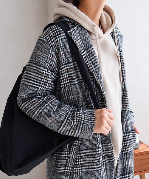 Social GIRL(ソーシャルガール)の「グレンチェックチェスターコート(チェスターコート・レディース・ブラック/モカ・M/L)」の22枚目の写真