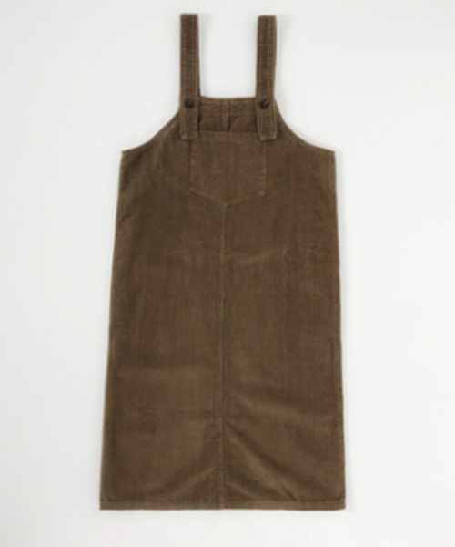 DAY CLOSET（デイ クローゼット）の「レディース バックスリットコーデュロイジャンパースカート（ジャンパースカート・レディース・ブラウン/ブラック・ONE SIZE）」の6枚目の写真