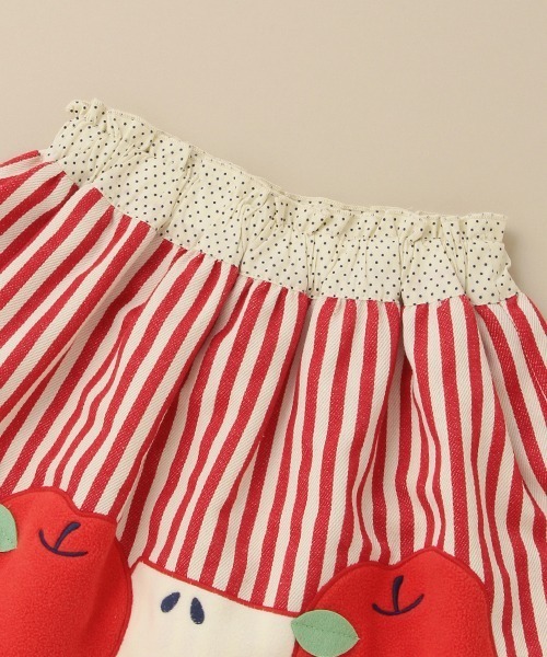 baby cheer(ベイビーチアー)の「りんごスカート(スカート・キッズ・ネイビー/レッド・110cm/120cm/100cm/80-90cm)」の3枚目の写真