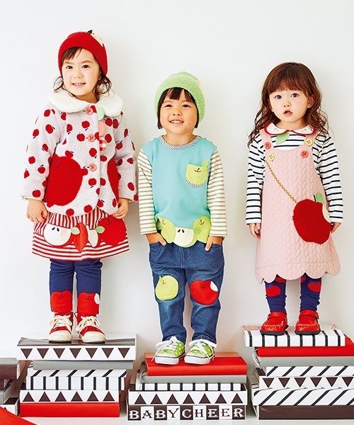 baby cheer(ベイビーチアー)の「りんごスカート(スカート・キッズ・ネイビー/レッド・110cm/120cm/100cm/80-90cm)」の6枚目の写真