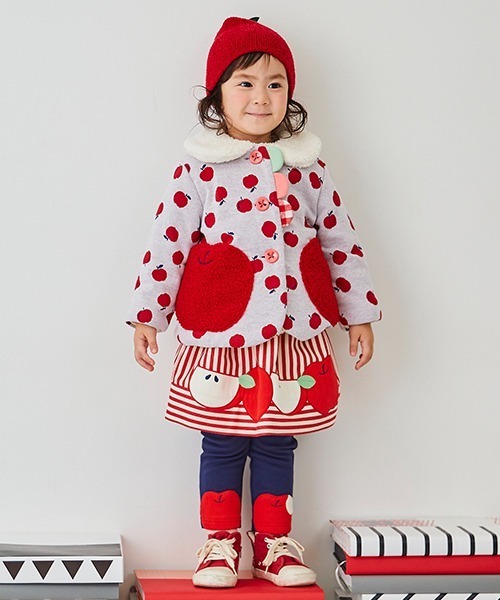 baby cheer(ベイビーチアー)の「りんごスカート(スカート・キッズ・ネイビー/レッド・110cm/120cm/100cm/80-90cm)」の7枚目の写真