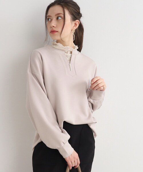 DRESKIP(ドレスキップ)の「◆【華やかさをプラスする】パ-ル調ボタン スキッパ-チュニック(チュニック・レディース・オフホワイト/ライトベージュ/ブラック・02/03)」の21枚目の写真