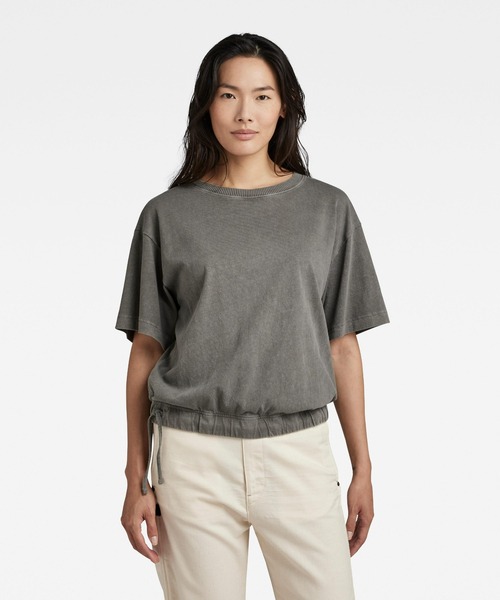 G-STAR(ジースター)の「ADJUSTABLE LOOSE TOP/オーバーサイズ/オーバーダイ(Tシャツ/カットソー・レディース・グレー/パープル・SMALL/X-SMALL/MEDIUM)」の1枚目の写真