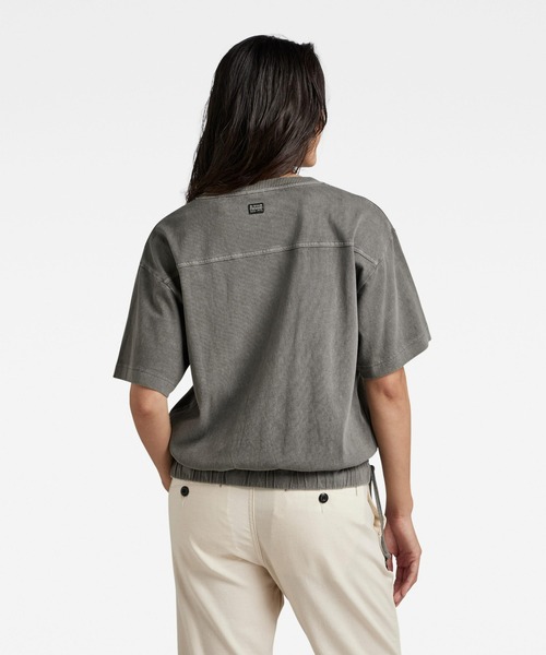 G-STAR(ジースター)の「ADJUSTABLE LOOSE TOP/オーバーサイズ/オーバーダイ(Tシャツ/カットソー・レディース・グレー/パープル・SMALL/X-SMALL/MEDIUM)」の3枚目の写真