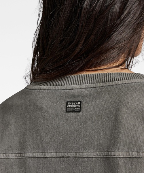 G-STAR(ジースター)の「ADJUSTABLE LOOSE TOP/オーバーサイズ/オーバーダイ(Tシャツ/カットソー・レディース・グレー/パープル・SMALL/X-SMALL/MEDIUM)」の4枚目の写真