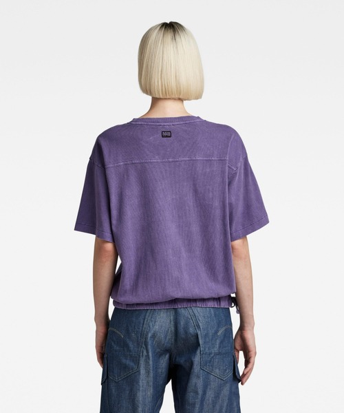 G-STAR(ジースター)の「ADJUSTABLE LOOSE TOP/オーバーサイズ/オーバーダイ(Tシャツ/カットソー・レディース・グレー/パープル・SMALL/X-SMALL/MEDIUM)」の8枚目の写真