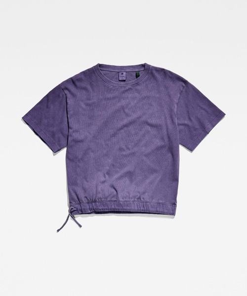 G-STAR(ジースター)の「ADJUSTABLE LOOSE TOP/オーバーサイズ/オーバーダイ(Tシャツ/カットソー・レディース・グレー/パープル・SMALL/X-SMALL/MEDIUM)」の10枚目の写真