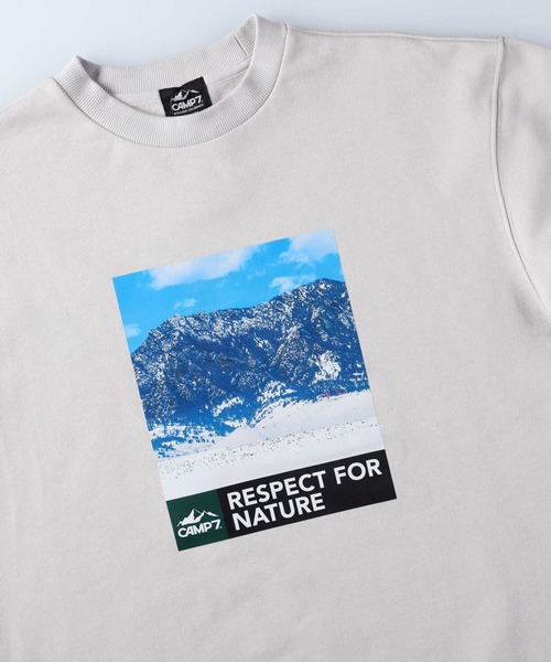 CAMP7（キャンプセブン）の「【CAMP7】フロントロゴクルースウェット（スウェット・メンズ・ベージュ/パープル/ブラック・M/L/S/XL）」の9枚目の写真