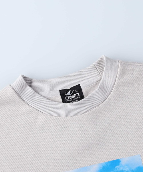 CAMP7（キャンプセブン）の「【CAMP7】フロントロゴクルースウェット（スウェット・メンズ・ベージュ/パープル/ブラック・M/L/S/XL）」の11枚目の写真