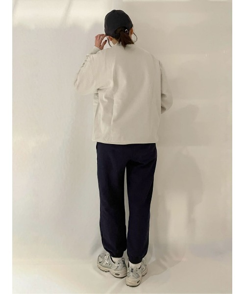 CAMP7（キャンプセブン）の「【CAMP7】フロントロゴクルースウェット（スウェット・メンズ・ベージュ/パープル/ブラック・M/L/S/XL）」の16枚目の写真