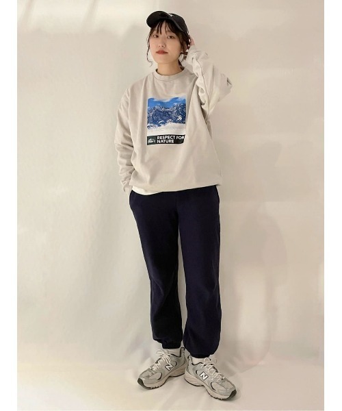 CAMP7（キャンプセブン）の「【CAMP7】フロントロゴクルースウェット（スウェット・メンズ・ベージュ/パープル/ブラック・M/L/S/XL）」の14枚目の写真