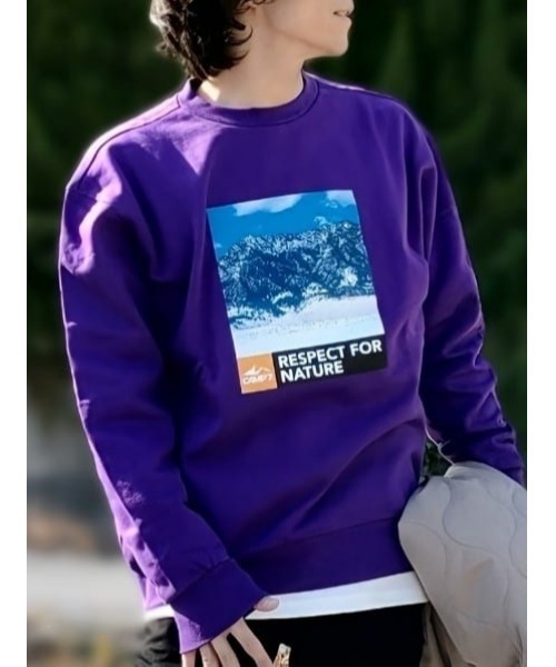 CAMP7（キャンプセブン）の「【CAMP7】フロントロゴクルースウェット（スウェット・メンズ・ベージュ/パープル/ブラック・M/L/S/XL）」の22枚目の写真